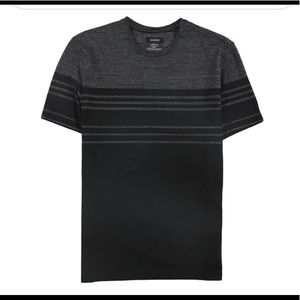 Casual black and grey crew neck T-shirt